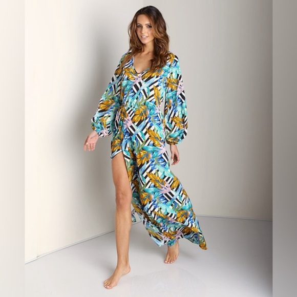 Show Me Your Mumu Birds of Paradise Jocelyn Maxi Dress Small tropical vacation - Picture 2 of 12
